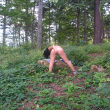 Masturbation into the forrest of female amateurs