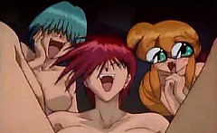 3 Girls Sucking The Same Cock - Anime Hentai Movie
