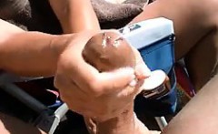 Getting A Handjob At The Beach POV