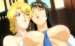 Busty Hentai Coeds Strapon Assfucked