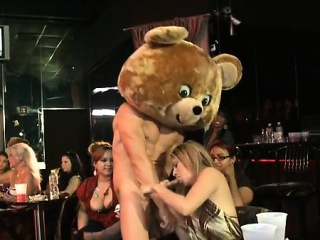 Woman bonks a stripper