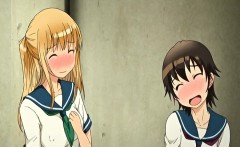 Horny Hentai Dickgirl Masturbating In Bed