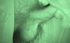 Nightvision gloryhole blowjob session