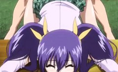 Blue-haired Slut In Hentai Vid