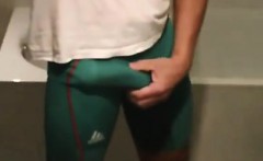 Rubbing Dick In Lycra Brief
