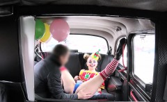 Clown Babe Squirts And Fucks In Fake Taxi