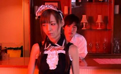 Japanese maid cocksucking in fantasy roleplay