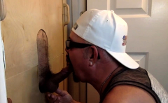 Latin Newbie Gets Sucked At The Gloryhole