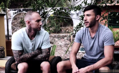 Tattoo Gay Flip Flop With Cumshot