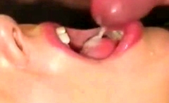 She loves to eat warm cum