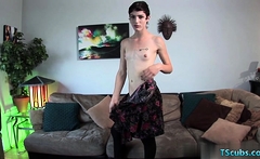 Hot Shemale Casting With Cumshot
