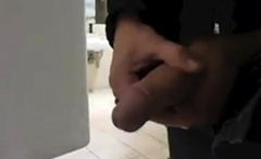 amazing guy cruising in public toilet