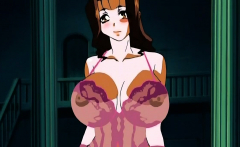 Hot anime redhead penetrated by BIG futanari cock
