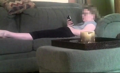 Voyeur watches roomate masturbate
