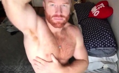 Ginger Hunk Seth Forena Bed Jerks his Cock Until He Cums