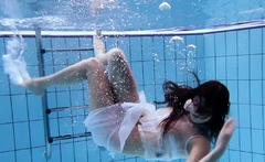 Sexy Babe Aneta Swims And Strips Naked