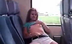 Hot Amateur Girl Masturbate In Public On A Train!