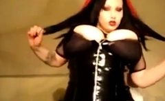 Gothic beauty with gigantic tits