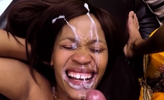 Crazy Ebony FACIAL CUMSHOT COMPILATION