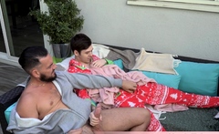 Teen Guy Shows Off Her Fav Red Pijamas