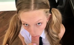 Brunette fucking hot teen blowjob hardcore