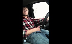 Jerking cock while driving in my car