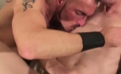 Tattooed German DILF barebacked in orgy