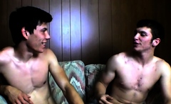 Intensive self suck penis stimulation with his new homo toy
