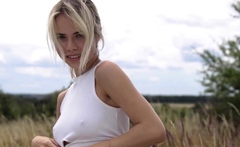 Hot Russian felt lively and free outside