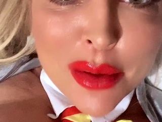 Busty amateur blonde solo