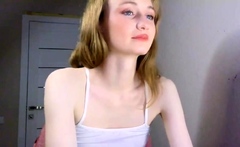 Petite amateur skinny blonde pretty face teen babe