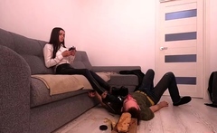 Blonde And Brunette Foot Fetish Fucking