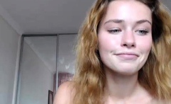 Petite amateur redheaded teen pisses and sucks cock