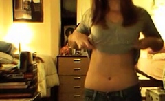 College Girl's Steamy Webcam Striptease