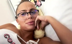 Busty blonde mature solo masturbation for webcam