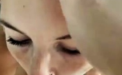 COLLEGE GIRL Gets a HUGE FACIAL In HOTEL ROOM!