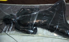 Amateur CDin latex dildoing