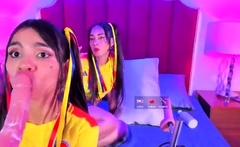 Japanese teen uses toys to pleasure pussy