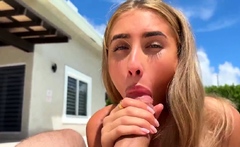 Anal loving blonde gf close up blowjob in this hd pov video