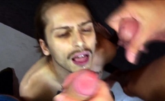 Skinny hippy sucking cock