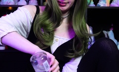 Amateur big ass brunette teen with