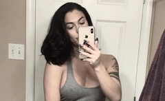 Cute Brunette Amateur Babe Sosha Masturbating