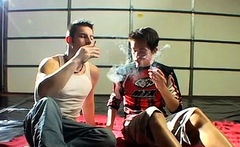 Immodest Homo Chap Smokes And Plays With A Throbbing Rod