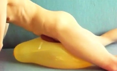 Twink Humps Yellow Balloon To Cum