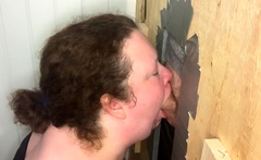 Glory hole with a big cock