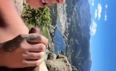 Brunette teen outdoor pov