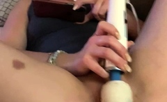 Stacked brunette goes solo toys and masturbation