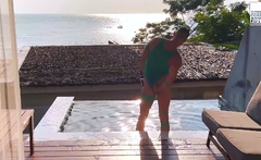 Kinky Axel Abysse Tears His Hole In Pool Solo Anal Torment