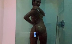 Amateur striptease and Solo masturbation
