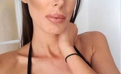 Big boob brunette masturbates on webcam